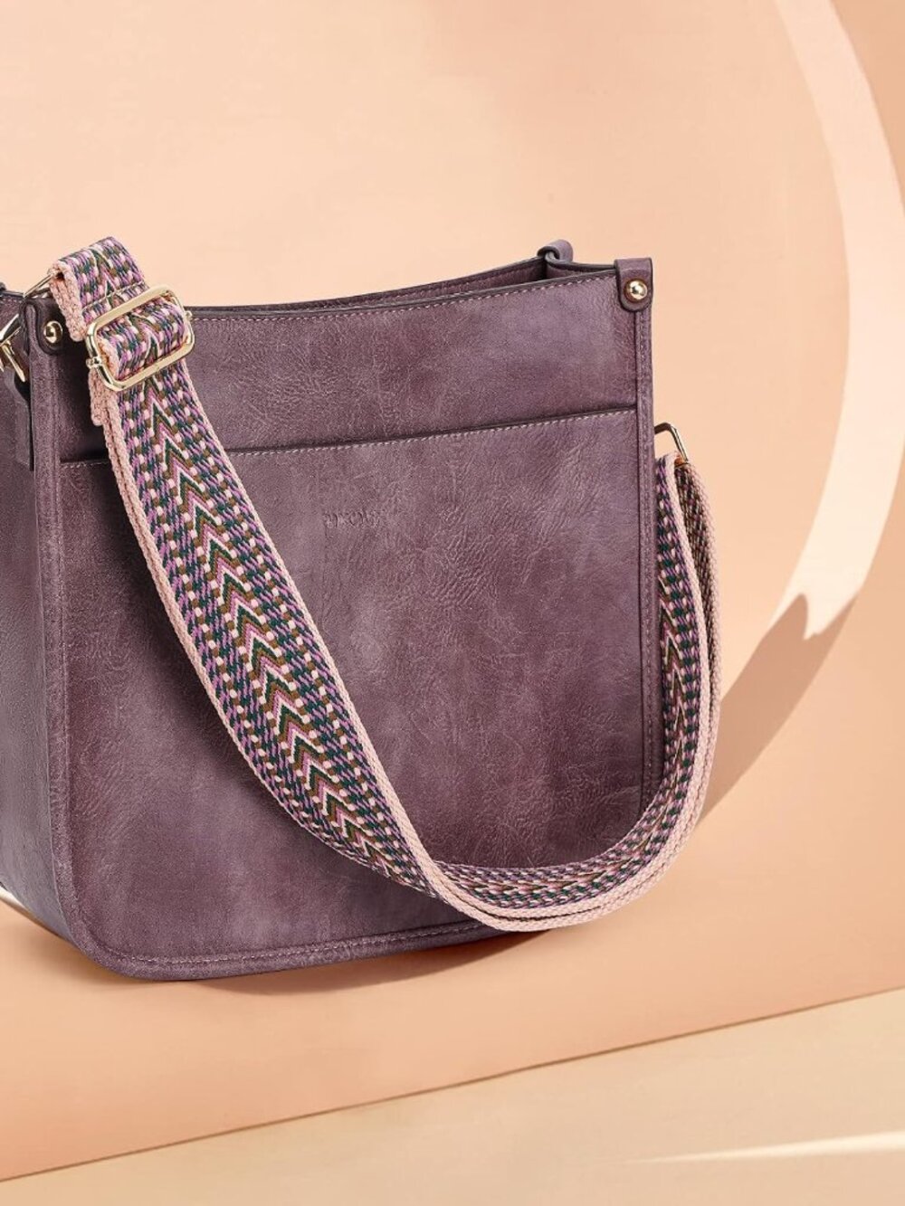 Crossbody Bags for Women Trendy Vegan Leather Hobo Handbags With 2PCS Adjustable - Picture 2 of 8